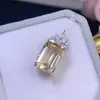 Colgante de Citrina Brasileña Pura Natural Piedra Natural Color Natural Cuerpo Completamente Limpio Calidad Piedra Principal 10X14Mm Fabricante