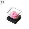 Caixa de Flor Imortal Rosa Única Tanabata Amante Presente de Natal Quadrada Acrílico Flor Imortal Caixa Transfronteiriça