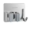 Gancho para Mopa de Acero Inoxidable Clip para Mopa Colgante de Pared Clip para Escoba sin Taladro Almacenamiento de Baño y WC Adhesivo Fuerte