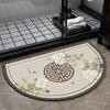 Alfombra absorbente para puerta de baño semicircular al por mayor, felpudo para piso para el hogar, felpudo para puerta de baño, alfombra antideslizante de secado rápido