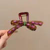 Pinza para el pelo de alta gama estilo coreano, pinza para el pelo de color block de dibujos animados para la parte trasera de la cabeza, pinza de tiburón grande versátil 2026 nueva para mujer