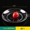 Juego de cuenco y cuchara de cristal desechable, cuenco transparente de plástico engrosado para postre y sopa, vajilla para banquetes y uso doméstico, cuenco para llevar