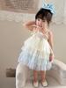 Cane Pear Ropa Infantil Niñas Vestido de Tirantes Verano 2025 Nuevo Malla Infantil Voluminosa Falda de Princesa Falda de Bebé