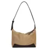 Bolso Retro esmerilado tipo cartera de Bollo para Mujer Otoño 2025 Nuevo Gamuza Lujo Accesible Costuras en Color Contrastante Bolso de Hombro Único Cruzado