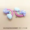 Lindo Dibujo Animado Sanrio Nubes Arcoíris diy Colgante Colgante de Resina Llavero Colgante para Billetera Material