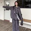 2026 Novo Conjunto Esportivo Feminino Primavera Outono Estudante Estilo Coreano Solto Moda Celebridade da Internet Moletom Roupas Casuais para Corrida Conjunto de Duas Peças
