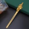 Aleación Galvanizada Estilo Chino Tradicional Hanfu Retro Estilo Ming Ave Fénix Nube Doble Pasador de Pelo, Estilo Antiguo de Gama Alta Versátil Hueco Estilo Tang Pasador de Pelo