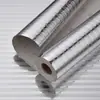 Pegatina a prueba de aceite y grasa para encimera de cocina, papel autoadhesivo de papel de aluminio para gabinetes, anti-suciedad, a prueba de humedad y papel tapiz decorativo