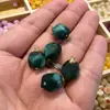 Botões de cheongsam estilo chinês de jade sintético, botões para terno Tang, Hanfu, camisa, suéter, fabricante direto, octogonal banhado a ouro