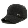 Sombrero de Hombre Moderno Otoño e Invierno Cálido Gorra de Béisbol de Lana para Hombre Gorro de Invierno Coreano con Protección para las Orejas Sombrero para Hombres de Mediana Edad y Ancianos