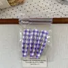 Novo estilo coreano gota d'água onda bolinhas franja de menina grampo quebra-cabeça bolsa xadrez infantil colorido clip lateral quebra-cabeça acessórios de cabelo