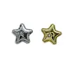 Botão de Metal Estrela de Diamante Moda Estrela de Cinco Pontas com Diamante Base Alta Botão Costurado à Mão Camisa Cardigã Suéter Fivela Decorativa