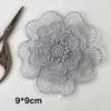 Adhesivo de Tela de Encaje Gris Decoración Hecho a Mano DIY Parche para Agujeros Moda Personalidad Adhesivo de Flor Decoración Adhesivo de Tela Bordada Combinable
