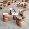 Recepción Accesible Lujo Una Mesa 4 Mesas Redondas Pequeñas Mesa de Negociación y Sillas Negociación Moderna Combinación de Mesa y Silla de Negociación Departamento de Ventas Oficina de Ventas
