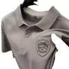 Camisa Polo Masculina de Manga Curta de Alta Qualidade Versátil Casual Nova Tendência da Moda Gola Lapela Camiseta Top de Meia Manga