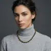 Collar Original de Piedra Tigre Irregular, Pulsera de Cuentas Personalizada con Diseño de Nicho, Cadena para Clavícula Estilo Maillard, Moderno y Versátil