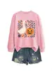Amazon eBay site independente moda casual fofa e divertida moletom de manga comprida de abóbora pato flor feminina para comércio exterior