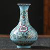 Mini Adornos de Jarrón de Porcelana Azul y Blanca Cerámica Hidropónica Retro Arreglo Floral Hogar Antiguo Decorativo Jarrón de Flores de Calabaza