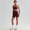 Nuevo conjunto de shorts de secado rápido con sensación de segunda piel, sexy atuendo deportivo para correr y fitness, ropa de yoga sin espalda transfronteriza europea y americana