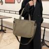 Bolso Tote de Algodón de Nuevo Estilo para Abrigo Bolso Bandolera para Clase de Estudiante Femenina Bolso de Hombro para Trabajo y Desplazamiento Bolso de Tela de Nailon de Gran Capacidad