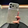 Adequado para iPhone 17 Pro Max, capa de celular de couro de cordeiro galvanizado com janela grande, capa de proteção total anti-queda para Apple 16