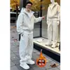 Wolf de Beijiang 2025 Otoño/Invierno Nuevo Conjunto Casual para Pareja Sudadera con Capucha Pantalones Deportivos Chaqueta con Capucha Conjunto Deportivo para Hombre