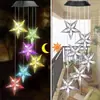 E-commerce Transfronteiriço Sino de Vento Solar Gradiente Colorido Decoração de Pátio Externo Jardim Lustre de Atmosfera Luz de Paisagem à Prova d'Água