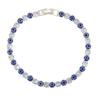 Pulseira Colorida de Camada Única com Zircônia Olho Grego, Design Ins Europeu e Americano, Joia de Strass