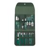 Cortador de Unhas Verde Escuro Conjunto de 20 Peças Cortadores de Unha Kit Completo de Manicure Tesoura de Cutícula Kit de Ferramentas de Manicure para Remover Pele Morta