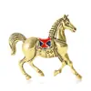 Broche de Cavalo Retrô do Zodíaco Alfinete de Dupla Utilização Liga Esmalte Animal Estilo Europeu e Americano Transfronteiriço Acessórios de Vestuário Personalizados