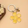 Chaveiro Criativo de Liga de Alta Qualidade Cruzado Amor Flor Margarida Girassol Smiley Pingente Decorativo para Bolsa Feminina