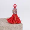 Xizang fio de algodão curto e grosso borla pequena borla curta borla acessórios pendurados pulseira diy semi-acabado pequenos acessórios