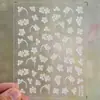 Redanco5D Relieve Popular Pegatinas para Uñas Flor Blanca 3D Pegatinas para Uñas Calcomanías para Diario Dr1770