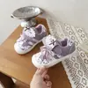 Zapatos de Princesa para Niñas Lazo Dibujos Animados Zapatos de una Sola Pieza Otoño Nuevos Lindos Tenis para Bebé Suela Suave Antideslizantes Zapatos Casuales