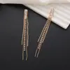 Pendientes de borla con circonita de strass nuevos de fábrica, personalidad simple y exquisita, pendientes de temperamento para el escenario, venta al por mayor E835