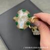 Pulsera de jade de perlas barrocas naturales, moda de personalidad europea y americana, pulsera de jaspe con diamantes checos, chapado con retención de color