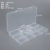 Caixa Plástica Transparente com Tampa de 10 Compartimentos, 15 Compartimentos, 24 Compartimentos, 28 Compartimentos para Organizar Miçangas, Joias, Ferragens e Equipamentos de Pesca