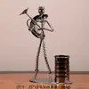 Artesanato em Ferro, Enfeites de Metal, Artesanato de Modelos Criativos, Músico, Homem de Ferro, Porta-Canetas de Metal