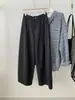 Pantalones de traje elegantes de estilo coreano para mujer, color gris oscuro, 2026 otoño e invierno, versátiles, adelgazantes, de pierna ancha, casuales, pantalones curvos