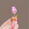 Japonês requintado roxo broche tulipa high-end temperamento terno corsage acessórios antigos hanfu pin mulheres atacado