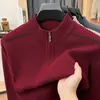 En stock en grandes cantidadesSuéteres de otoño e invierno Estilo Old MoneyTops cálidos engrosados con media cremallera para hombres, para papás