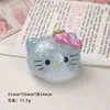 Acessórios de Resina Desenho Animado DIY Enfeites 3D Luminosos com Glitter Gato Grande Presilha de Cabelo Fivela Chaveiro Pingente Acessórios