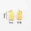 Ping An Joy Colgante de Oro Arena Colgante Pulsera DIY Accesorios de Pulsera Gufa Oro Marca Xiaofu Accesorios de Cuentas de Campana