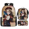 Mochila Escolar Harry Potter de Tres Piezas Mochila Casual para Hombres y Mujeres Mochila para Estudiantes Impresa de Gran Capacidad Mochila para Exteriores