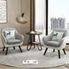 Sofá Pequeño Individual de Moda para Personas Perezosas, Adecuado para Terapia Psicológica, Apartamentos de Alquiler Económicos, Apartamentos Pequeños, Muebles de Cuero y Madera de Ocio de Moda