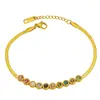Pulsera de Cadena Plana Estilo Serpiente Hueso Colorida con Incrustaciones de Diamantes para Mujer Lele Jewelry de Gama Alta No se Desvanece Moda Europea y Americana Personalizada para Mujer