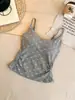 Camisole com estampa de laço e bojo embutido, cintura franzida para um efeito emagrecedor, novo top versátil da moda