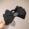Popular pinza para el pelo de tela esponjosa con encaje de estrellas y lazo de gasa de burbujas, pinza de garra extragrande para recogidos en la parte posterior de la cabeza