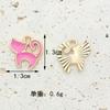 Accesorios de joyería DIY, colgante de aleación de aceite en forma de gota, flor de cinco pétalos, lápiz labial de amor, collar, pulsera, colgante, llavero