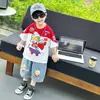 Conjunto de Manga Corta para Patinaje de Verano para Niños Estilo Coreano Conjunto Casual Atractivo de Dos Piezas Ropa para Bebés y Niños
